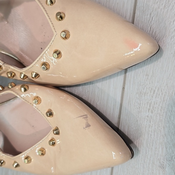 Stuart Weitzman Women Heels Studded Pointed toe shoes sz 8M - Picture 4 of 14
